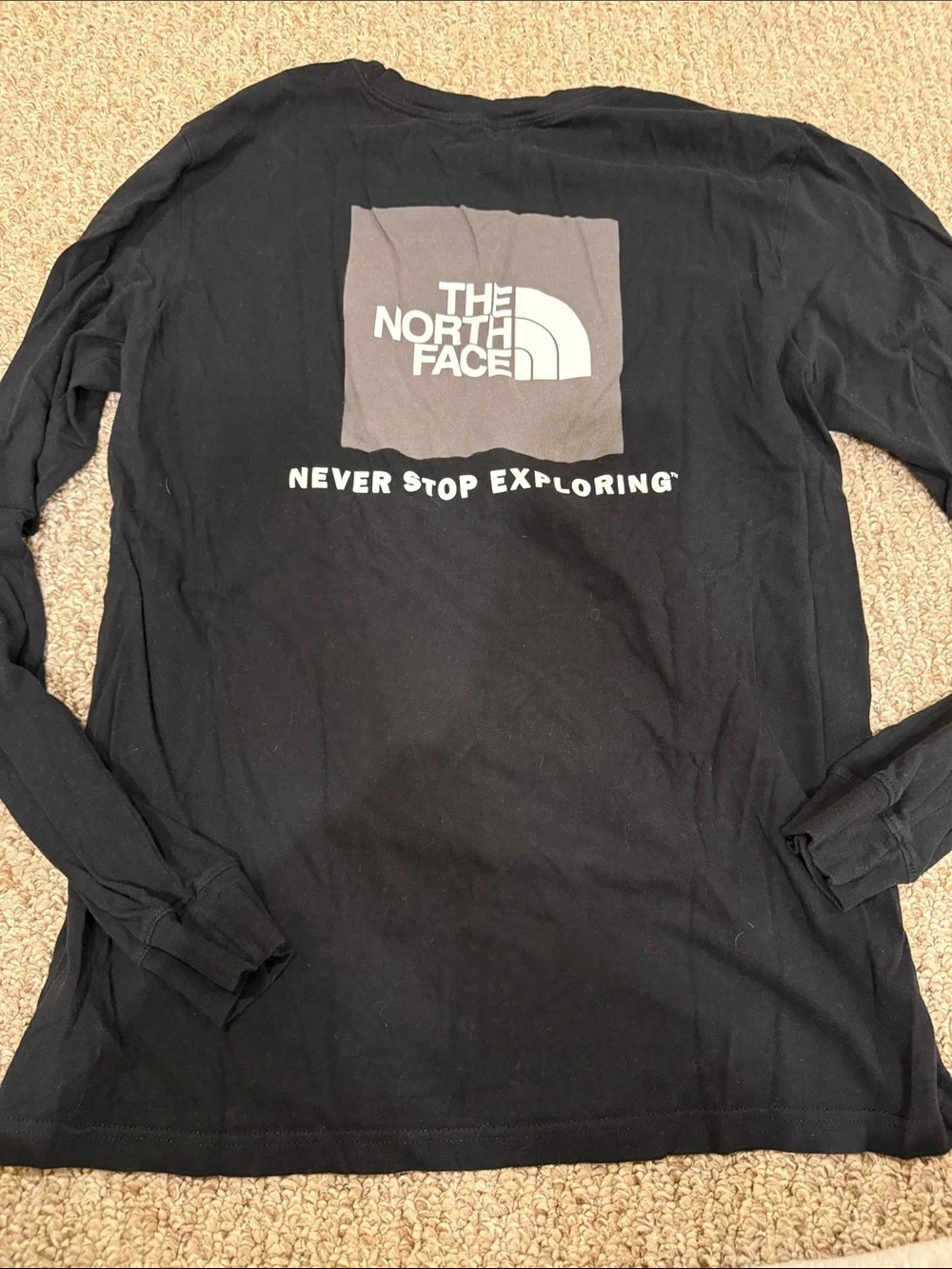 The North Face Black Long Sleeve Logo Tee
